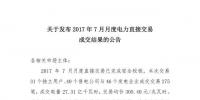 山西7月月度電力直接交易成交結果:成交<font color=