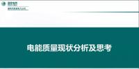 電能質(zhì)量現(xiàn)狀分析及思考
