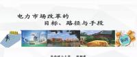 電力市場改革的目標(biāo)、路徑與手段