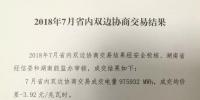 湖南7月月度雙邊協(xié)商交易 成交電量97.5萬兆瓦時