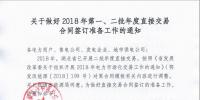湖北2018年第一、二批年度直接交易合同簽訂準備工作
