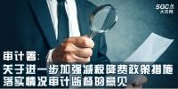 審計(jì)署:關(guān)于進(jìn)一步加強(qiáng)減稅降費(fèi)政策措施落實(shí)情況審計(jì)監(jiān)督的意見