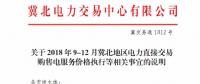 冀北地區(qū)9-12月電力直接交易：依據購售電合同由交易平臺計算、發(fā)布購售電服務價格