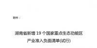 湖南省發(fā)布《湖南省新增19個國家重點<font color=