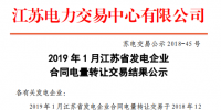 江蘇電力交易中心發(fā)布了《2019年1月江蘇省發(fā)電企業(yè)<font color=